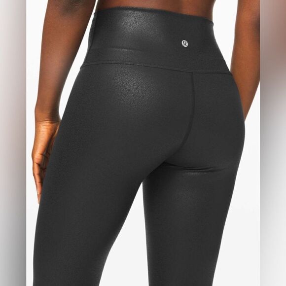 Lululemon Wunder Under High Rise crop leggings 21” size 8 Foil Print - Picture 2 of 10